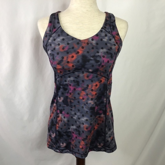 LULULEMON Tank Top Kanto Catch Me Windy Blooms Regal Plum Racerback 8 - Picture 6 of 14